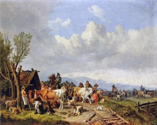 El mercado de ganado, c.1866